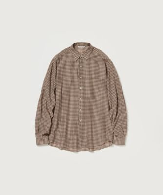 ＜AURALEE (Men)＞シャツ　ＡＩＲＹ　ＬＩＧＨＴ　ＣＯＴＴＯＮ　ＣＨＥＣＫ　ＢＩＧ　ＳＨＩＲＴ　Ａ２６ＳＳ０１ＧＣ