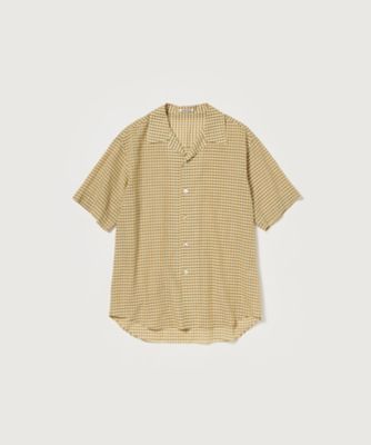 ＜AURALEE (Men)＞シャツ　ＡＩＲＹ　ＬＩＧＨＴ　ＣＯＴＴＯＮ　ＣＨＥＣＫ　ＨＡＬＦ　ＳＬＥＥＶＥＤ　ＳＨＩＲＴ　Ａ２６ＳＳ０２ＧＣ