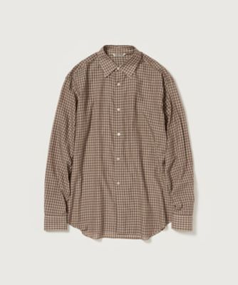 AURALEE (Women)/オーラリー ＡＩＲＹ　ＬＩＧＨＴ　ＣＯＴＴＯＮ　ＣＨＥＣＫ　ＳＨＩＲＴ　Ａ２６ＳＳ０３ＧＣ
