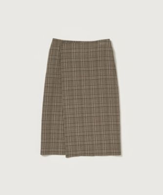 ＜AURALEE (Women)＞ＳＩＬＫ　ＬＩＮＥＮ　ＮＥＰ　ＣＨＥＣＫ　ＷＲＡＰ　ＳＫＩＲＴ　Ａ２６ＳＳ０５ＳＮ